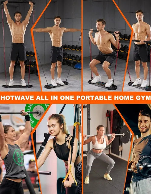 Load image into Gallery viewer, HOTWAVE Portable Exercise Equipment with 16 Gym Accessories.20 in 1 Push up Board Fitness,Resistance Bands with Ab Roller
