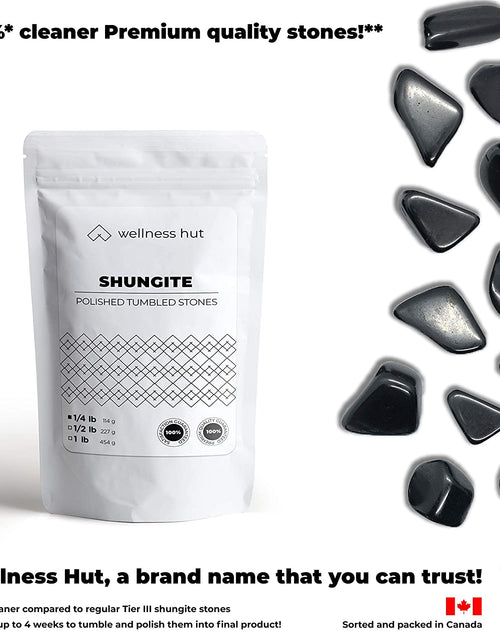 Load image into Gallery viewer, Tumbled &amp; Polished Shungite Stones 1/4 Pound (114 Grams) - EMF, Reiki, and Massage Stone
