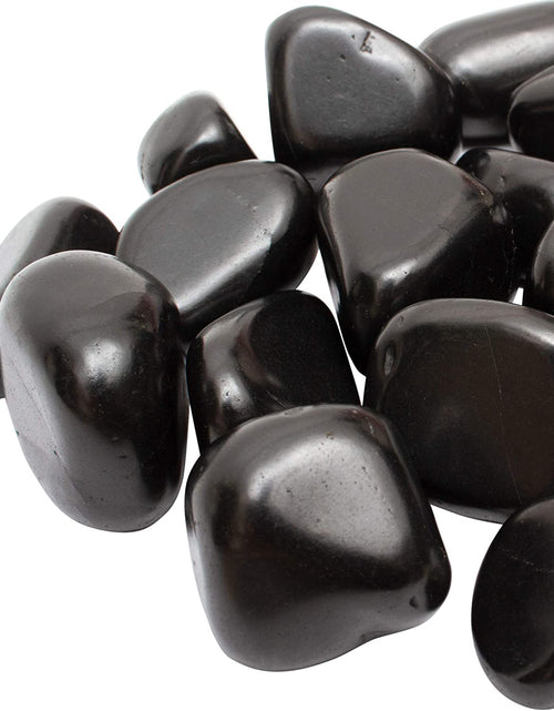 Load image into Gallery viewer, Tumbled &amp; Polished Shungite Stones 1/4 Pound (114 Grams) - EMF, Reiki, and Massage Stone
