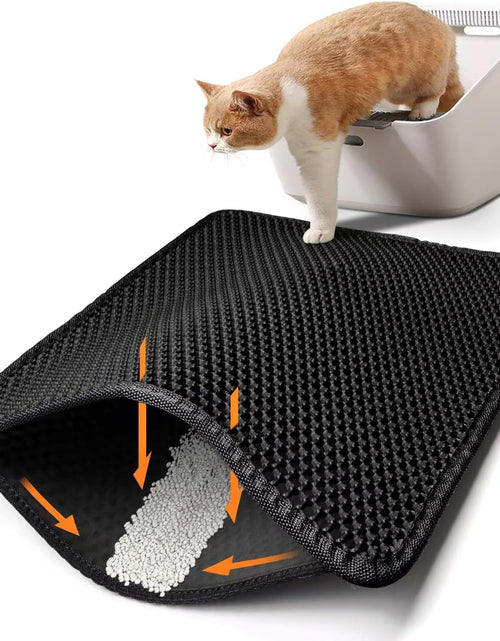 Load image into Gallery viewer, Conlun Cat Litter Mat Cat Litter Trapping Mat, Honeycomb Double Layer Design, Urine and Water Proof Material, Scatter Control, Less Waste，Easier to Clean,Washable
