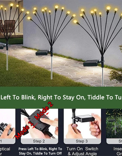 Load image into Gallery viewer, 6/8/10 LED Solar Garden Lights Powered Firefly Lights Outdoor Garden Decoration Landscape Lights Firework Firefly Lawn Lamps
