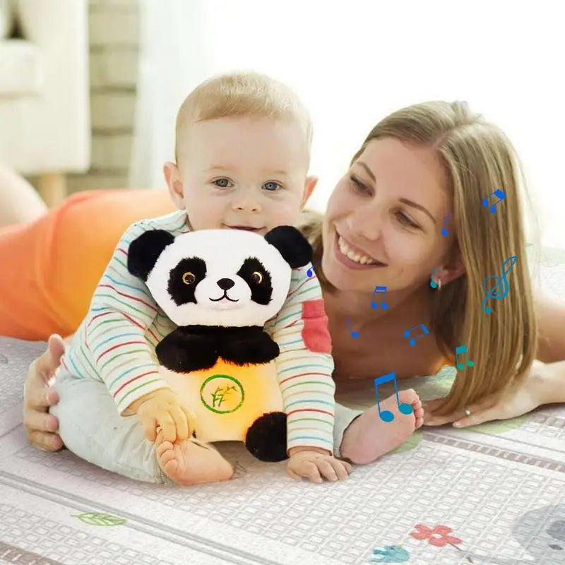 Soothing Panda Soft Panda Plushie Toy Plush Sound Machine Portable Plush Toy Music & Sounds for Comforting Moments