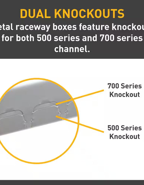 Load image into Gallery viewer, Wiremold 500 and 700 Series Metal Surface Raceway Two Gang Electrical Box, Ivory
