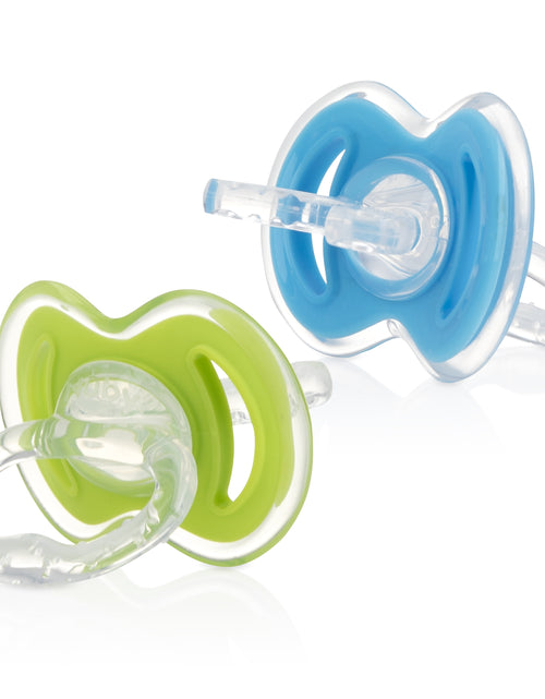 Load image into Gallery viewer, Gum-Eez Pacifier Teether Set with Cover, Blue/Green, 2 Pack
