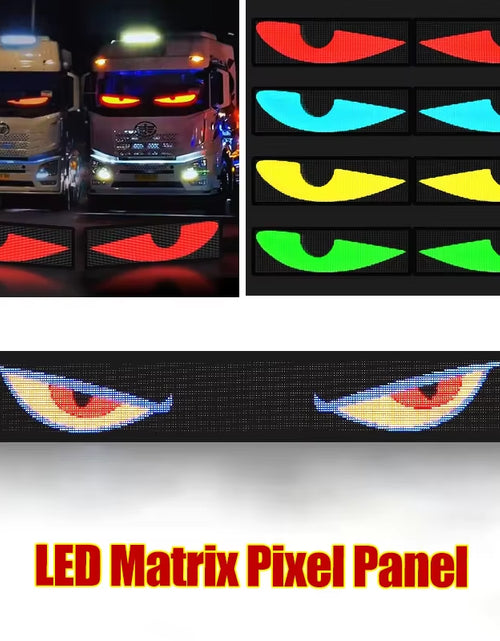 Load image into Gallery viewer, RGB LED Car Sign Animation LED Matrix Pixel Panel DIY Programmable Bluetooth App Control LED Panel Flexible Display Light
