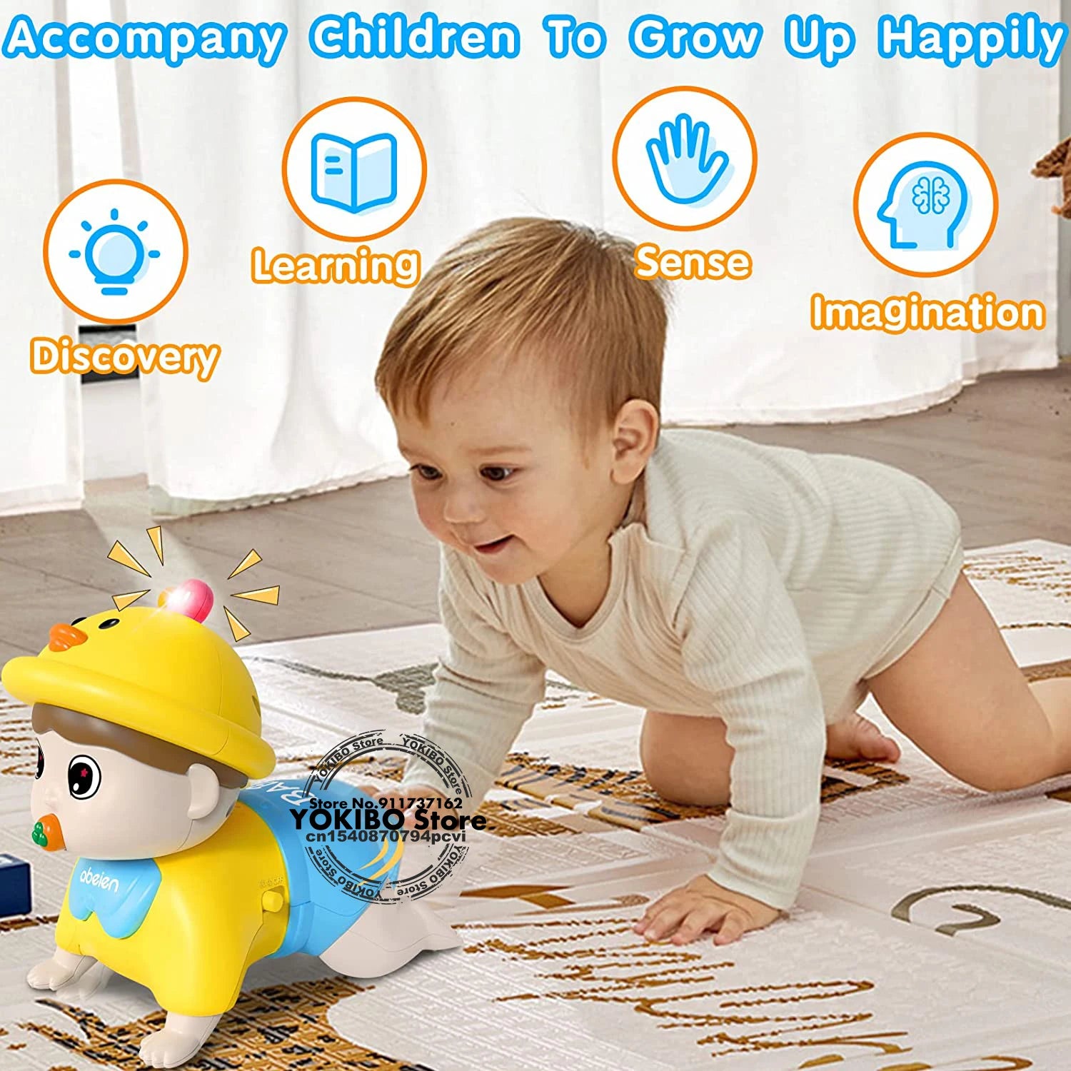 Crawling Baby Toys 18 Months + Toddler Musical Toys Baby Toys 18 Months + Early Educational Toys for Infant Toys Baby Toys