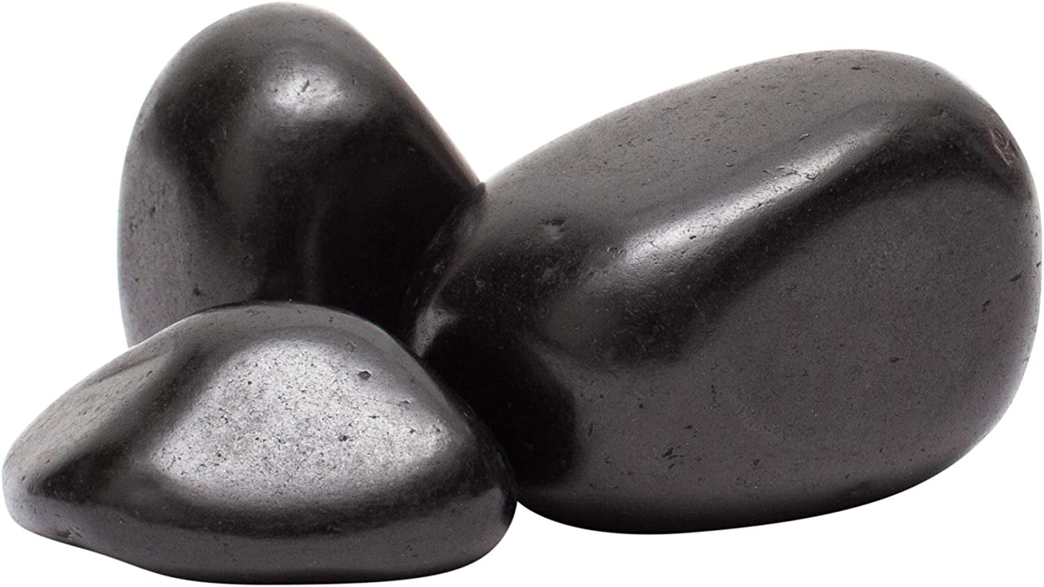 Tumbled & Polished Shungite Stones 1/4 Pound (114 Grams) - EMF, Reiki, and Massage Stone