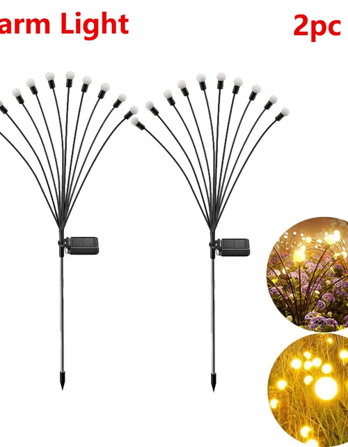 Load image into Gallery viewer, 6/8/10 LED Solar Garden Lights Powered Firefly Lights Outdoor Garden Decoration Landscape Lights Firework Firefly Lawn Lamps
