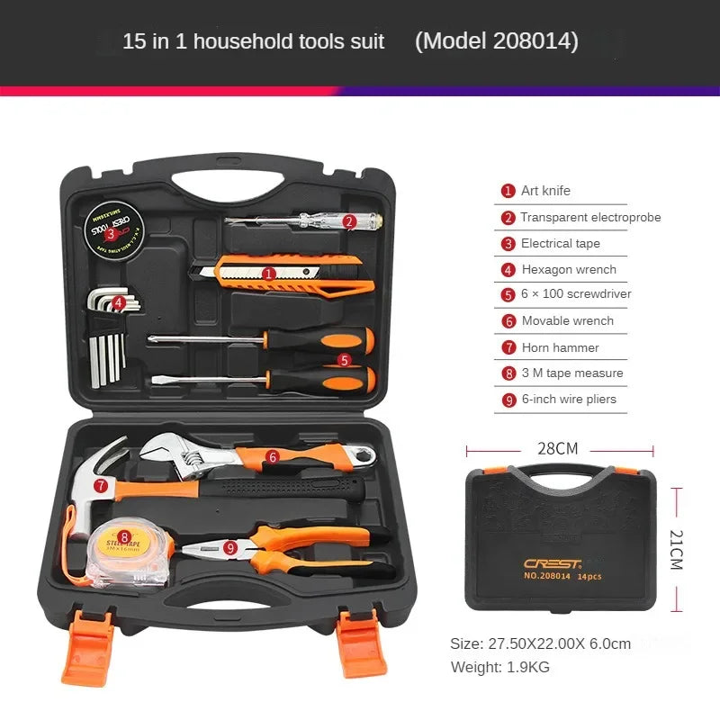 Household Hardware Tool Box Set Home Manual Combination Repair Tools Multifunctional Repair Tool Box