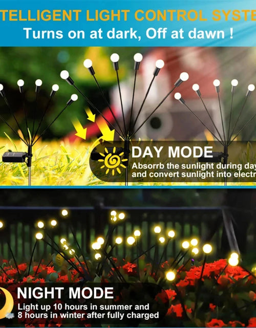 Load image into Gallery viewer, 6/8/10 LED Solar Garden Lights Powered Firefly Lights Outdoor Garden Decoration Landscape Lights Firework Firefly Lawn Lamps
